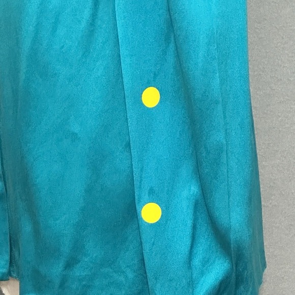 Dolce & Gabbana Women Top 46 IT 10 US Blue Silk Satin Secretary Self Tie Classic - Picture 9 of 16